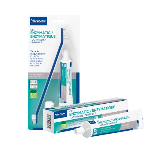 Virbac Enzymatic Toothpaste + Toothbrush Kit C.E.T. 1 Virbac Enzymatic Toothpaste + Toothbrush Kit C.E.T.