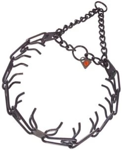 HS Sprenger Black Stainless Steel Spiked Training Collar With Steel Spikes