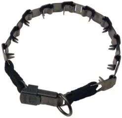 HS Sprenger Neck Tech Spiked Training Collar With Lock Lock Collar Matt Black