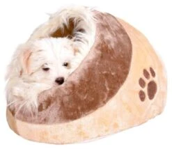 Trixie Cave Minou Soft -Pet Supplies-Dogs Shop 16058 cama para caes igloo minou em pelucia bege e castanho 3 3 g