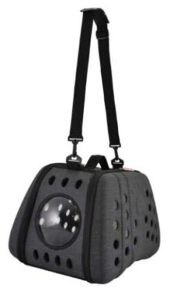 Nayeco Travel Bag With Window Gray -Pet Supplies-Dogs Shop 169811 transportin ventana 0 g