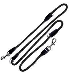 Gloria Pets Black Round Nylon Multi Positioning Strap Round Black