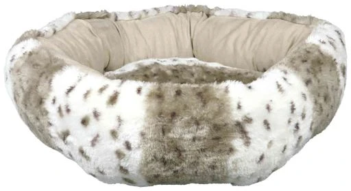 Trixie Beige And White Leika Round Bed For Dogs And Cats