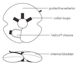 KVP Air-O Inflatable Elizabethan Collar -Pet Supplies-Dogs Shop 429947 lineart air o 2 g