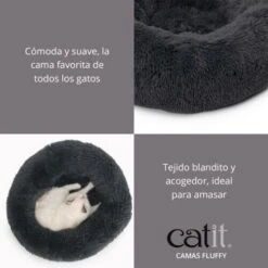 Catit Bed Fluffy White -Pet Supplies-Dogs Shop 430298 camas fluffy catit 2 3 g