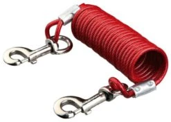 Trixie Garden Leash Coiled Cable Red