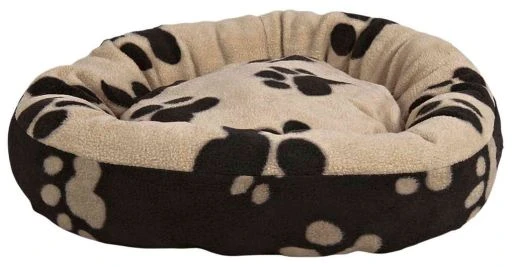 Trixie Beige And Black Sammy Round Bed For Dogs