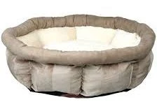 Trixie Cream And Brown Leona Bed For Cats And Dogs