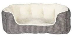 Trixie Davin Oval Cream And Gray Oval Bed For Dogs