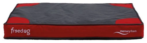 Freedog Rectangular Memory Foam Flat Rectangular Bed Red 1 Freedog Rectangular Memory Foam Flat Rectangular Bed Red