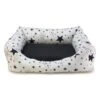 Arquivet Square Bed With Black Stars For Dogs