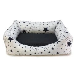 Arquivet Square Bed With Black Stars For Dogs