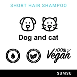 SUMSU Shampoo Shorthair -Pet Supplies-Dogs Shop 8435431592015 short hair shampoo info1 62137bf403658 g