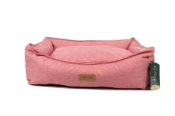 Gloria Pets Pink Rectangular Monforte Bed For Dogs