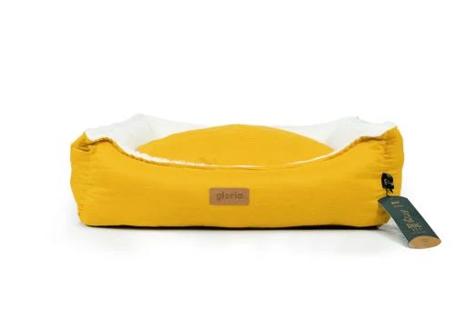 Gloria Pets Yellow Rectangular Alquezar Bed For Dogs 1 Gloria Pets Yellow Rectangular Alquezar Bed For Dogs