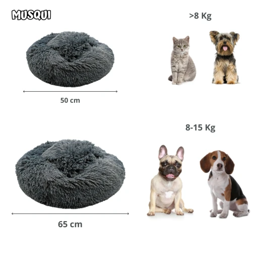 Musqui Oval Dark Grey Relax Oval Bed For Dogs 3 Musqui Oval Dark Grey Relax Oval Bed For Dogs - Image 3