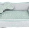 Trixie Junior Square Bed Gray And Mint Green