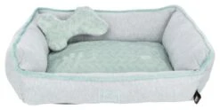 Trixie Junior Square Bed Gray And Mint Green