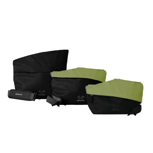 United Pets Urban Pets Sling Bag, Black/Green 1 United Pets Urban Pets Sling Bag, Black/Green