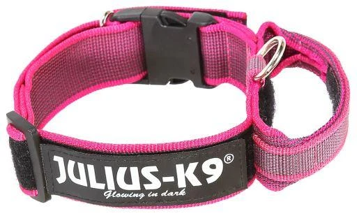Julius K9 Color & Gray Necklace With Pink Handle 1 Julius K9 Color & Gray Necklace With Pink Handle