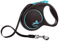 Flexi Black Design Leash Black Design Leash Blue/Blue