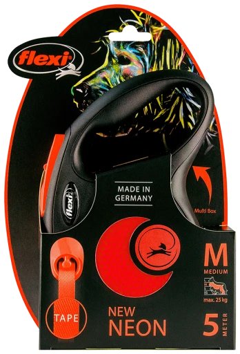 Flexi New Neon Leash Orange Strap 2 Flexi New Neon Leash Orange Strap - Image 2