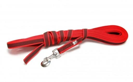 Julius K9 Red Long Rubberized Long Leash With Handle For Dogs 1 Julius K9 Red Long Rubberized Long Leash With Handle For Dogs