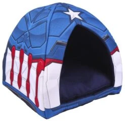 For Fan Pets Cave Bed Captain America Marvel For Dogs And Cats