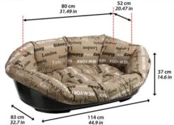 Ferplast Love Oval Plastic Oval Bed With Cushion -Pet Supplies-Dogs Shop ferplastsofasize12 6239dac7b1d04 g