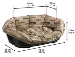Ferplast Love Oval Plastic Oval Bed With Cushion -Pet Supplies-Dogs Shop ferplastsofasize6 6239dab71af7f g