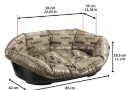 Ferplast Love Oval Plastic Oval Bed With Cushion -Pet Supplies-Dogs Shop ferplastsofasize8 6239dabcb7448 g