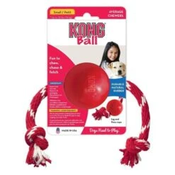 KONG Ball With Rope -Pet Supplies-Dogs Shop kong ball 634fd24853cd0 g